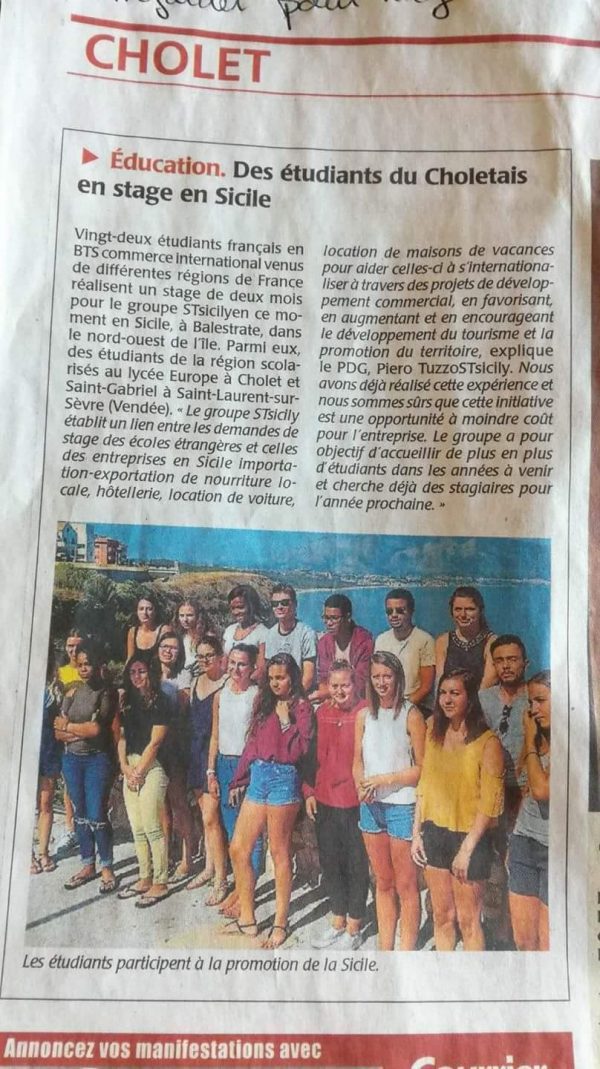 Studenti francesi partecipano a stage in Sicilia organizzati da StSicily